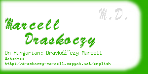 marcell draskoczy business card